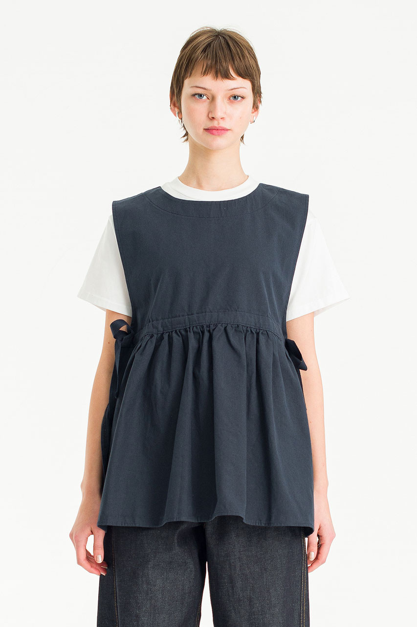 Faye Ribboned Vest, Navy