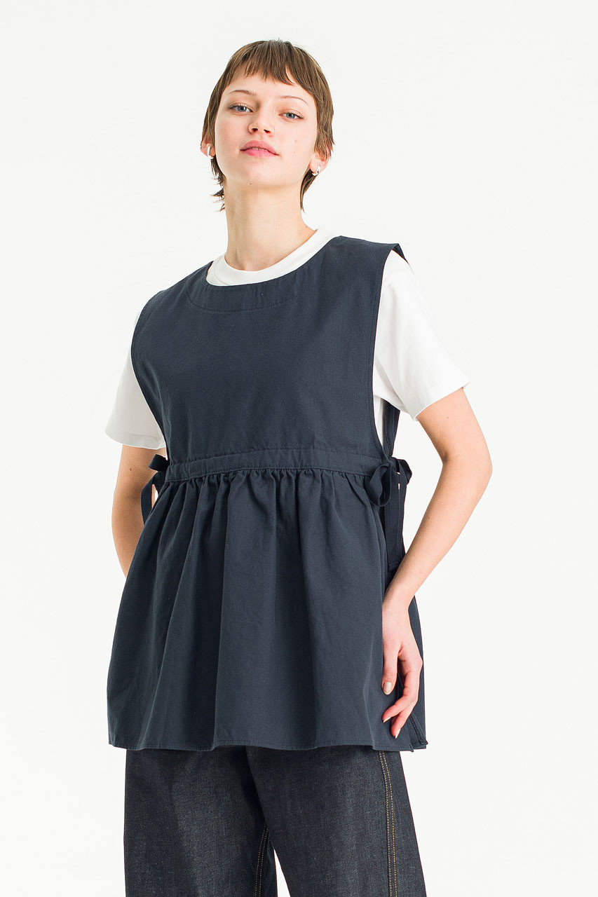 Faye Ribboned Vest, Navy