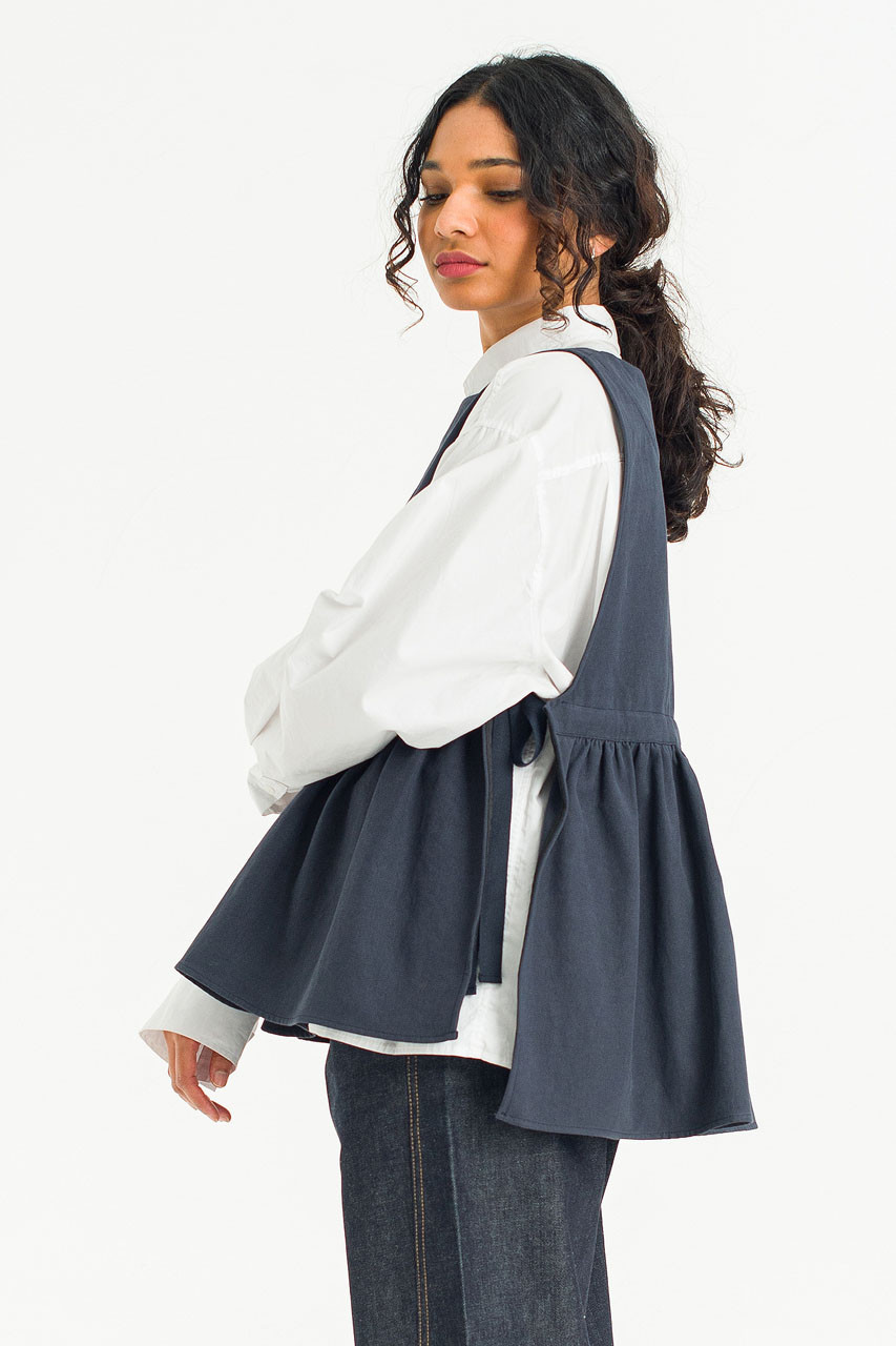 Faye Ribboned Vest, Navy