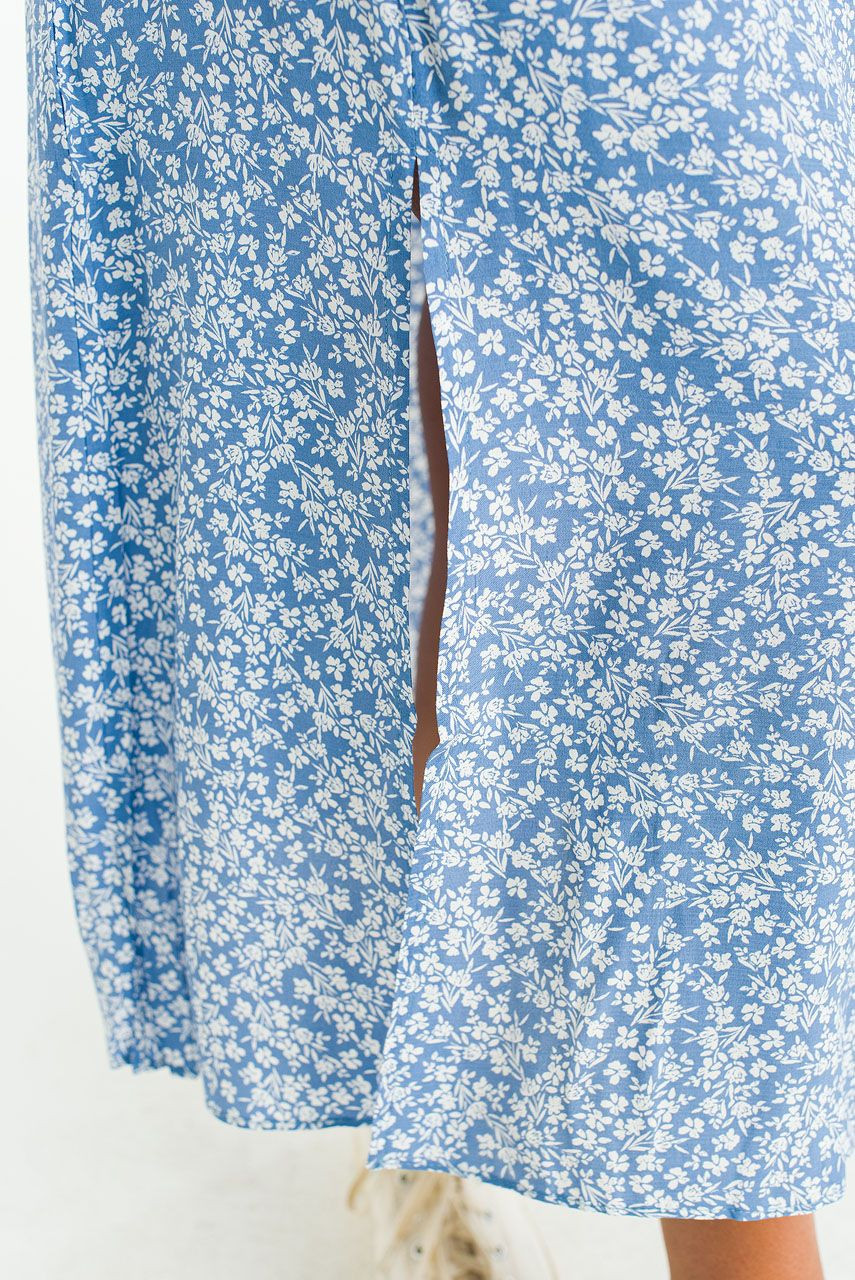 Valerie Floral Skirt, Blue