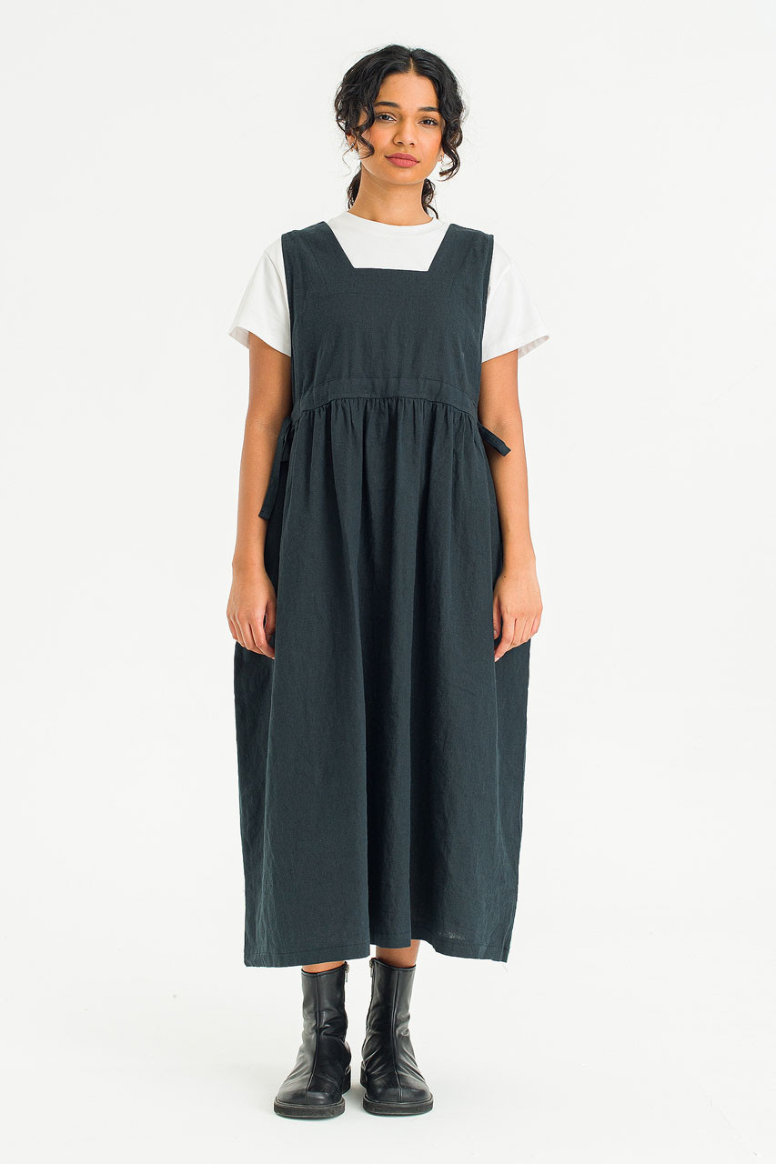 Martha Twin Ribbon Dress, Navy