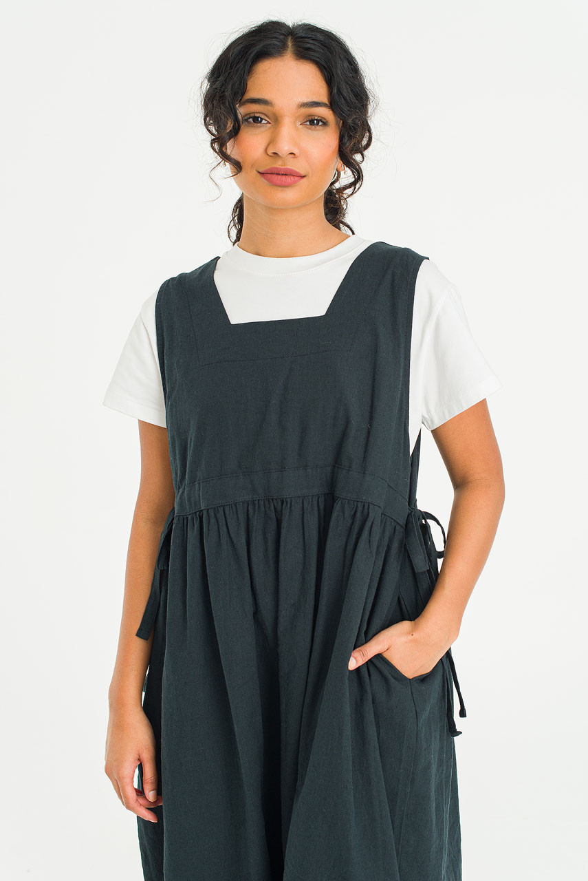 Martha Twin Ribbon Dress, Navy