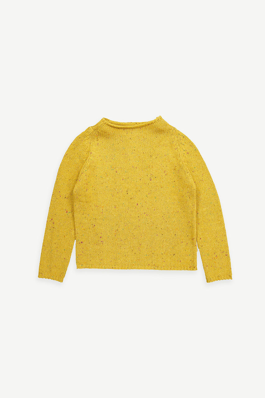 Flecked Fisherman Knit, Mustard