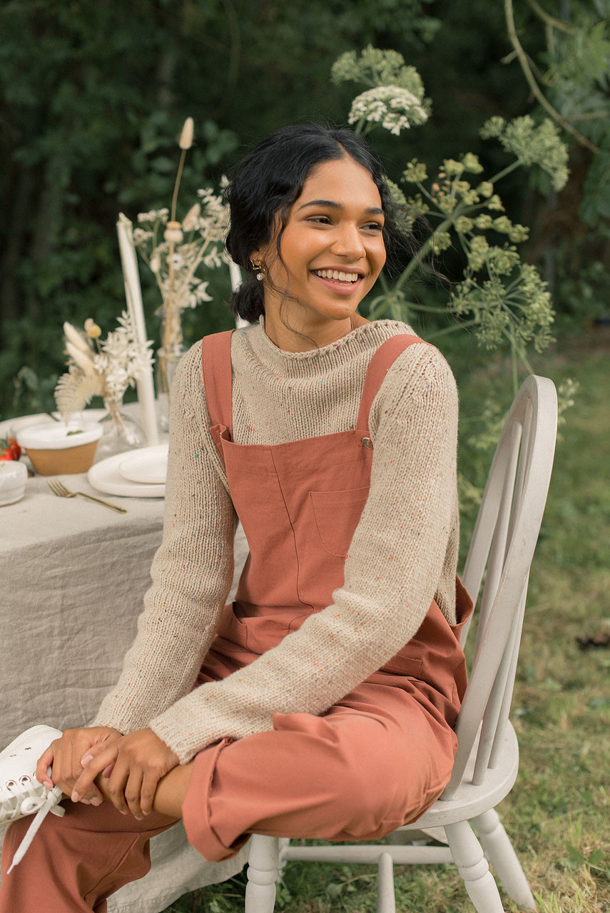 Kyoko Cotton Dungaree, Terracotta