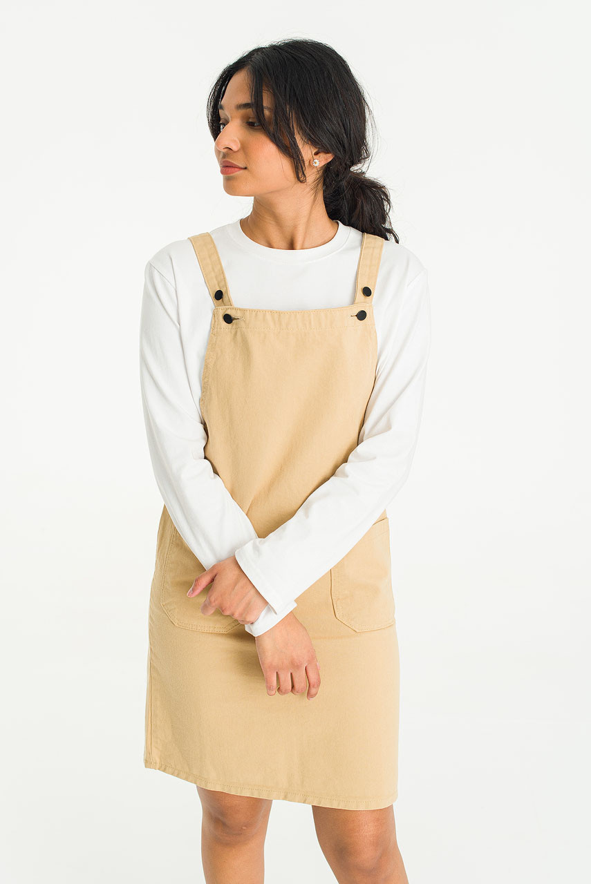 Apron Dress, Beige