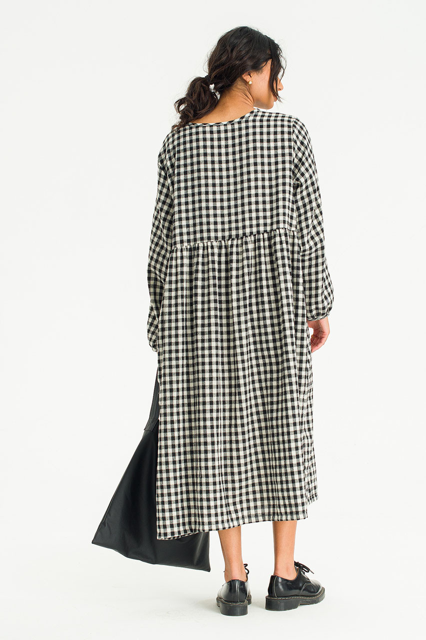 Two Way Noa Gingham Dress, Black
