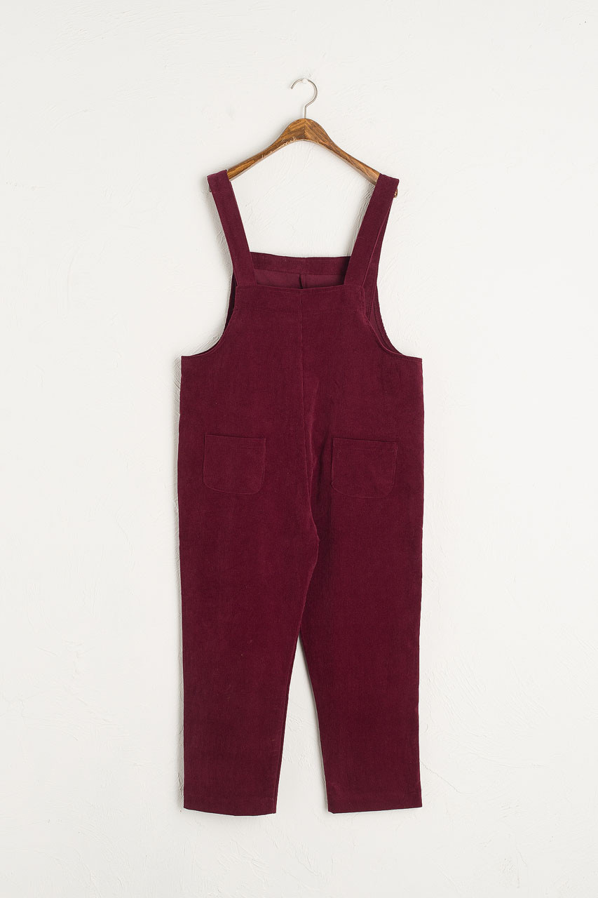 Pocket Point Corduroy Dungarees, Wine