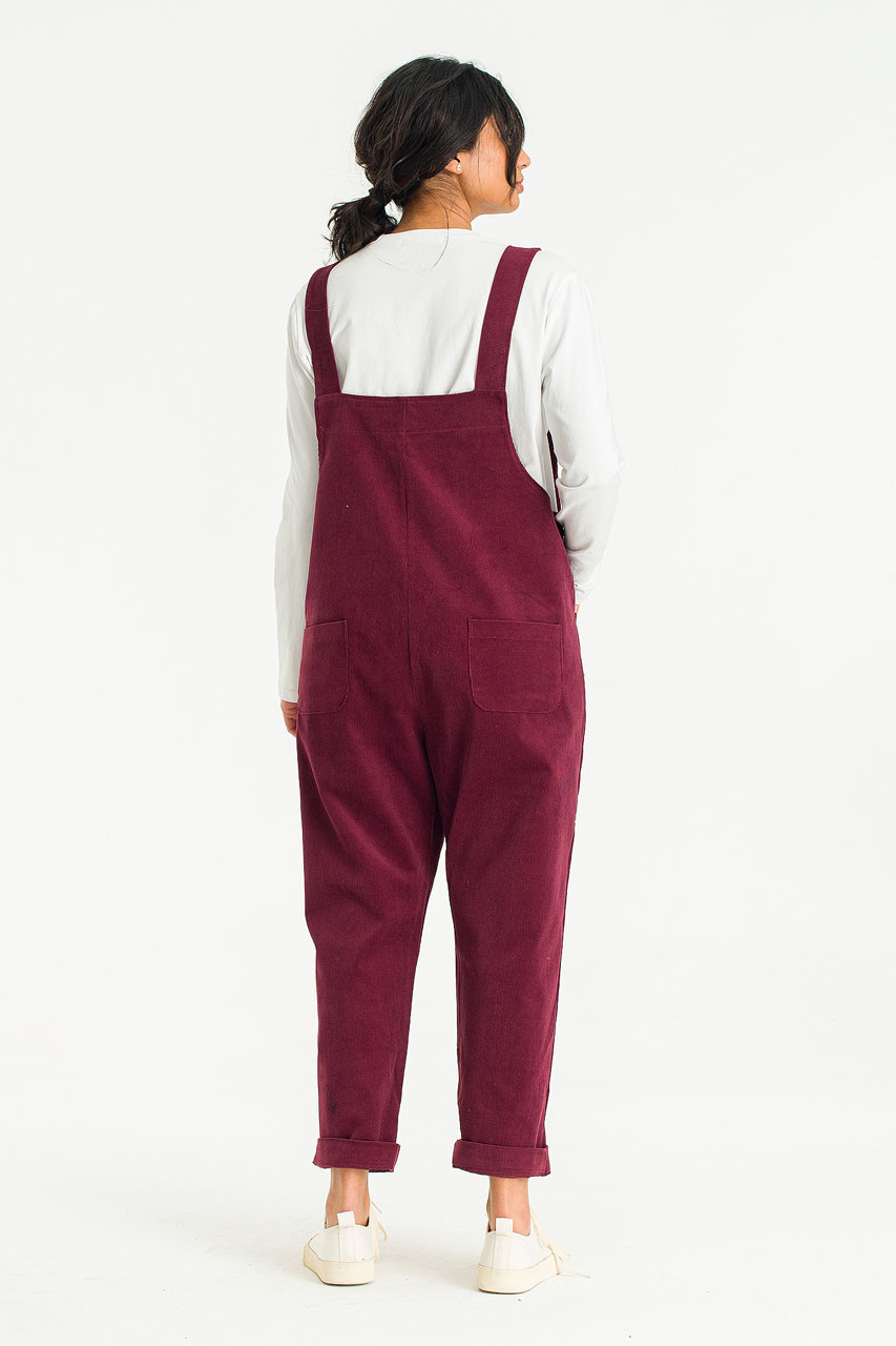 Pocket Point Corduroy Dungarees, Wine
