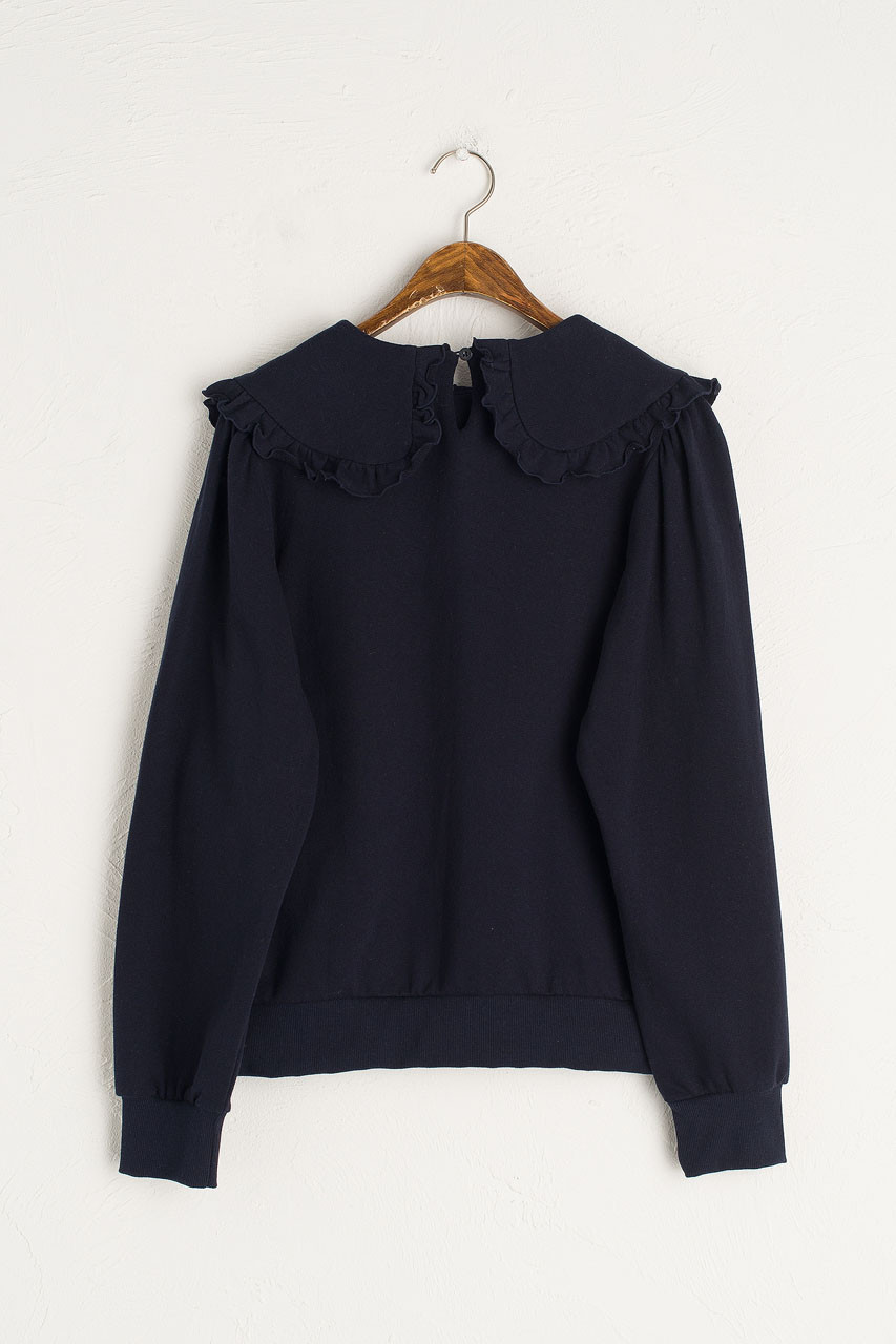 Wild Daisy Embroidered Sweatshirt, Navy