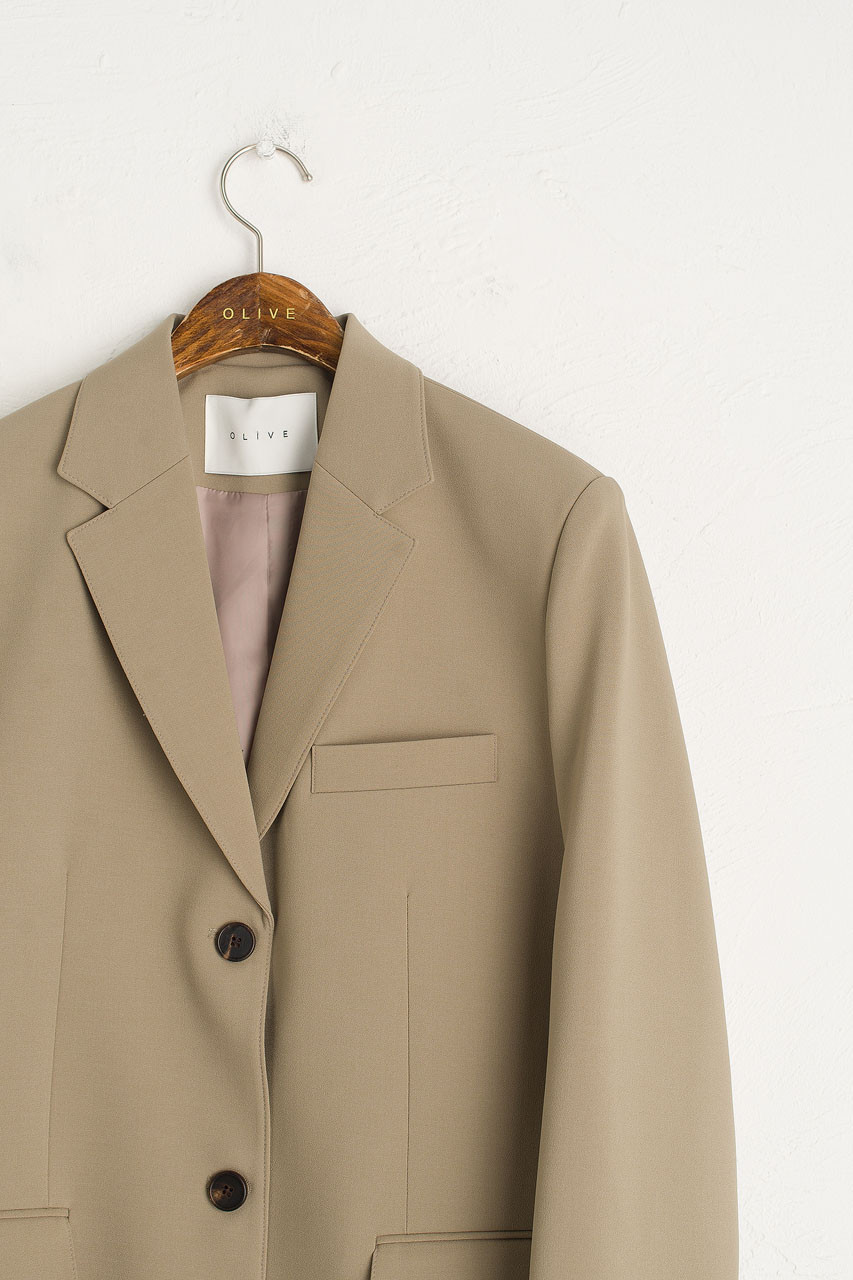 Darcey Simple Jacket, Beige