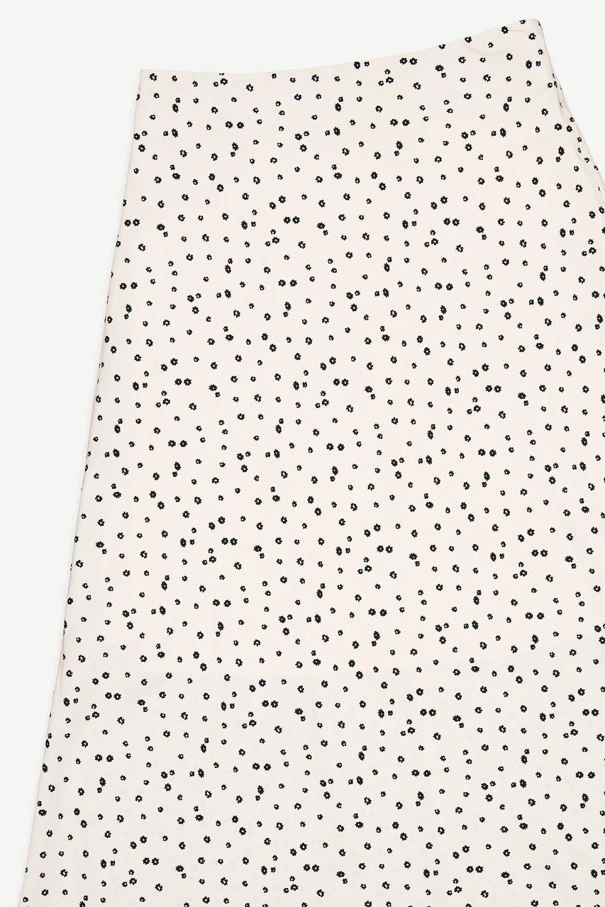 Yuha Flower Print Skirt, Ivory