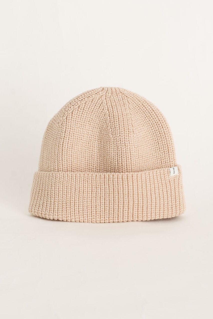 Knitted Beanie, Light Beige