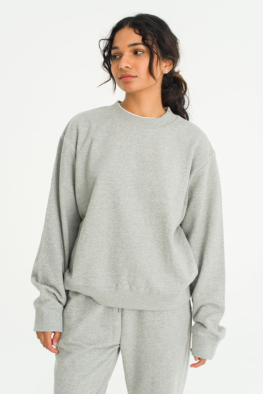 Sweatshirt & Jogger Set, Melange Grey