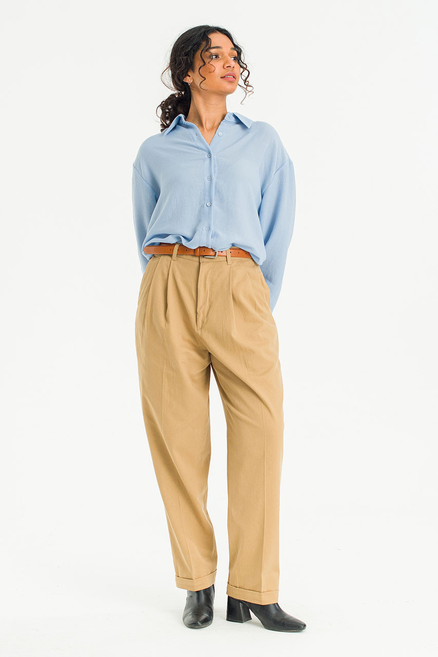 Twill Taylor Pants, Beige