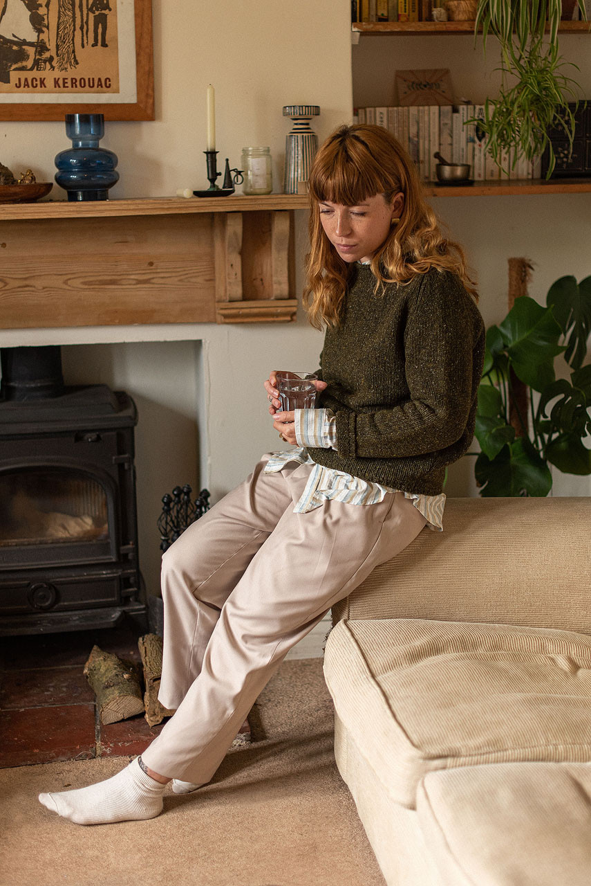 Edgar Suit Pants, Sand Beige