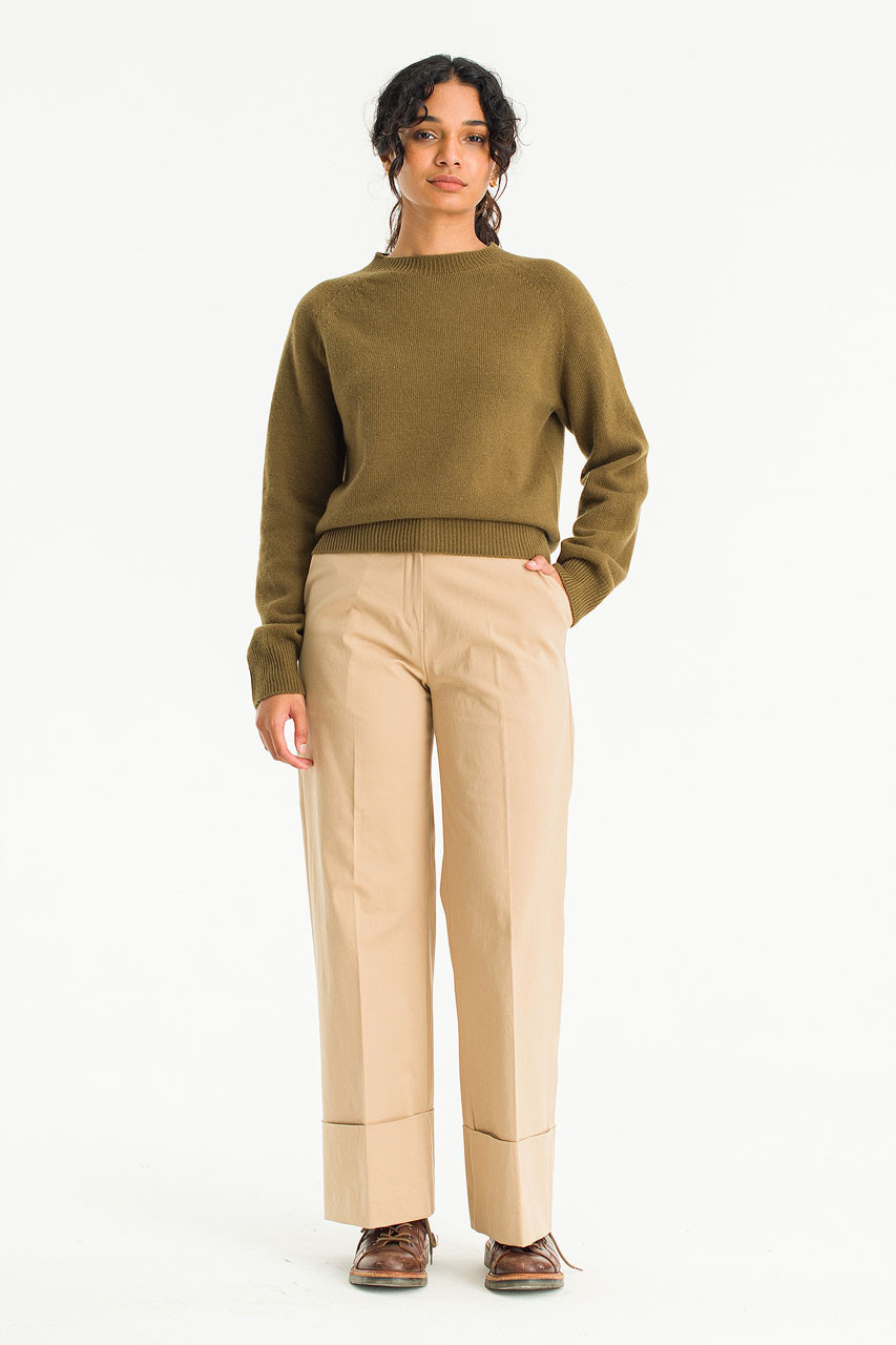 Seamless Raglan Jumper, Khaki (Limited Time Offer)