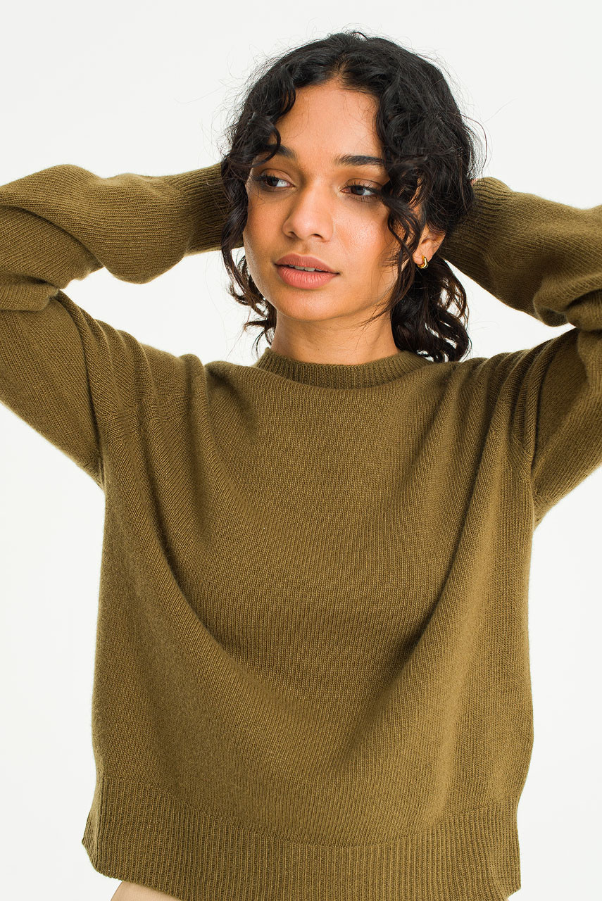 Seamless Raglan Jumper, Khaki (Limited Time Offer)