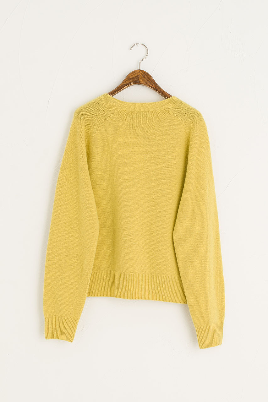Wool Cashmere Raglan Jumper, Pollen
