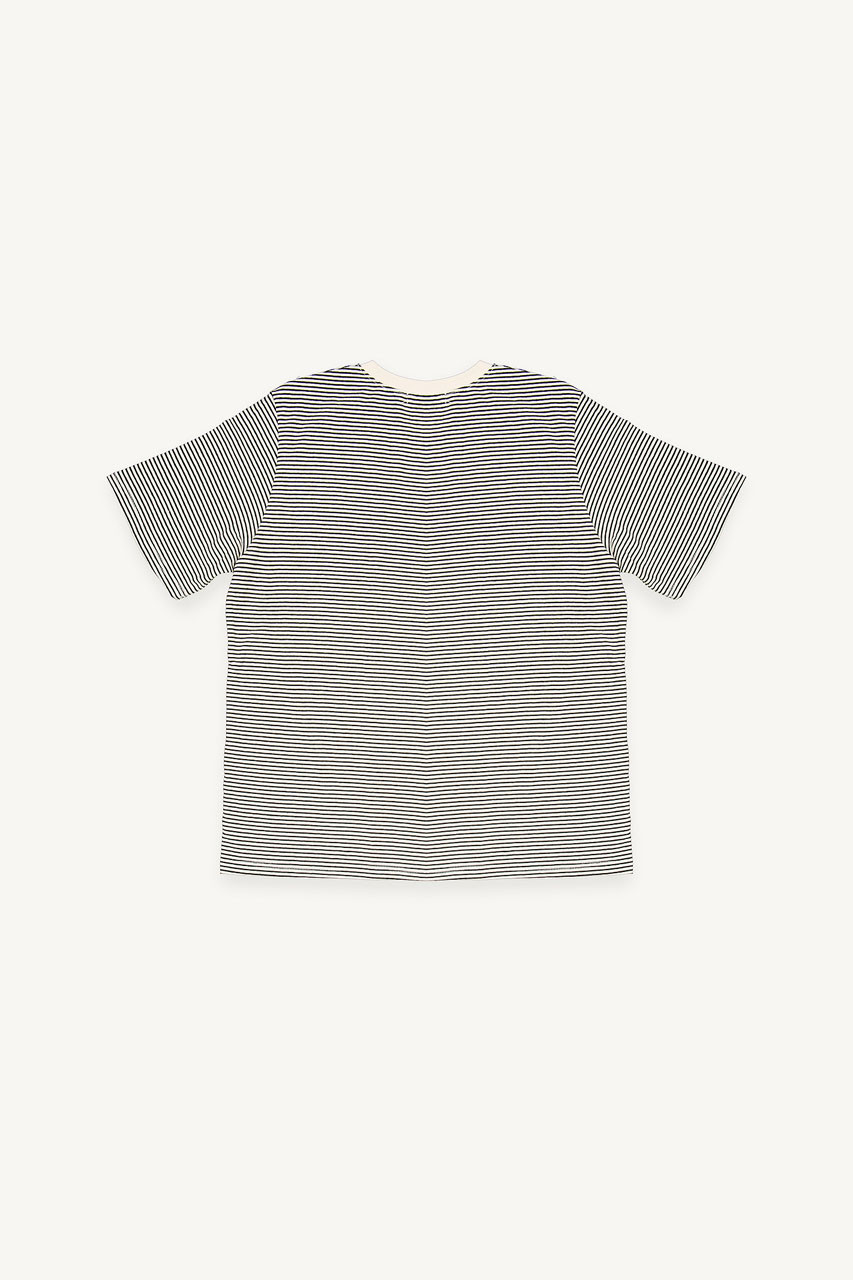 Daisy Embroidered Stripe Tee, Ivory