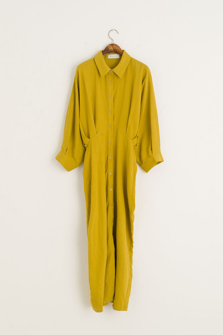 Tusci Shirt Dress, Mustard