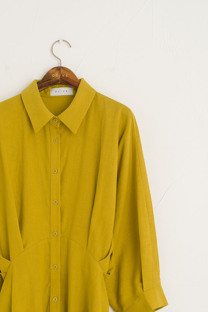 Tusci Shirt Dress, Mustard