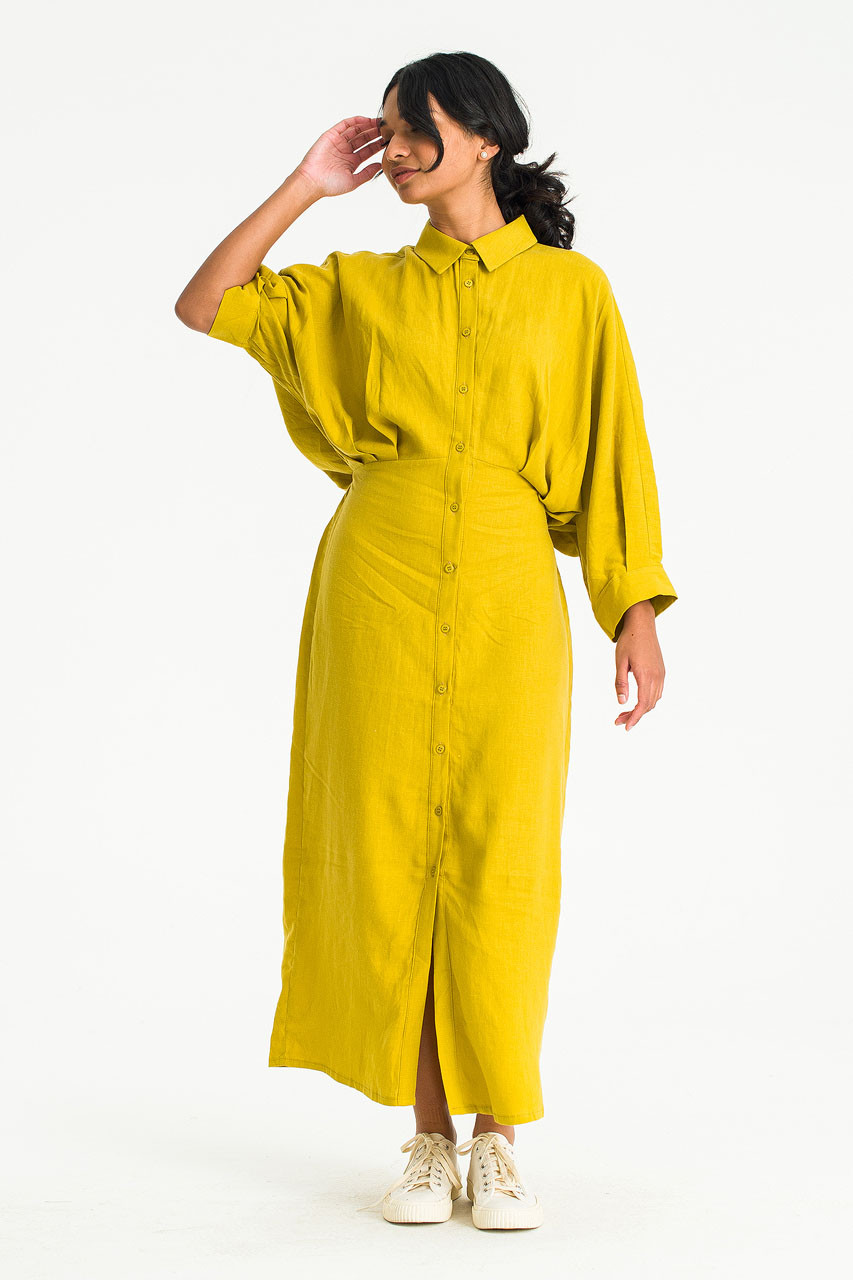 Tusci Shirt Dress, Mustard