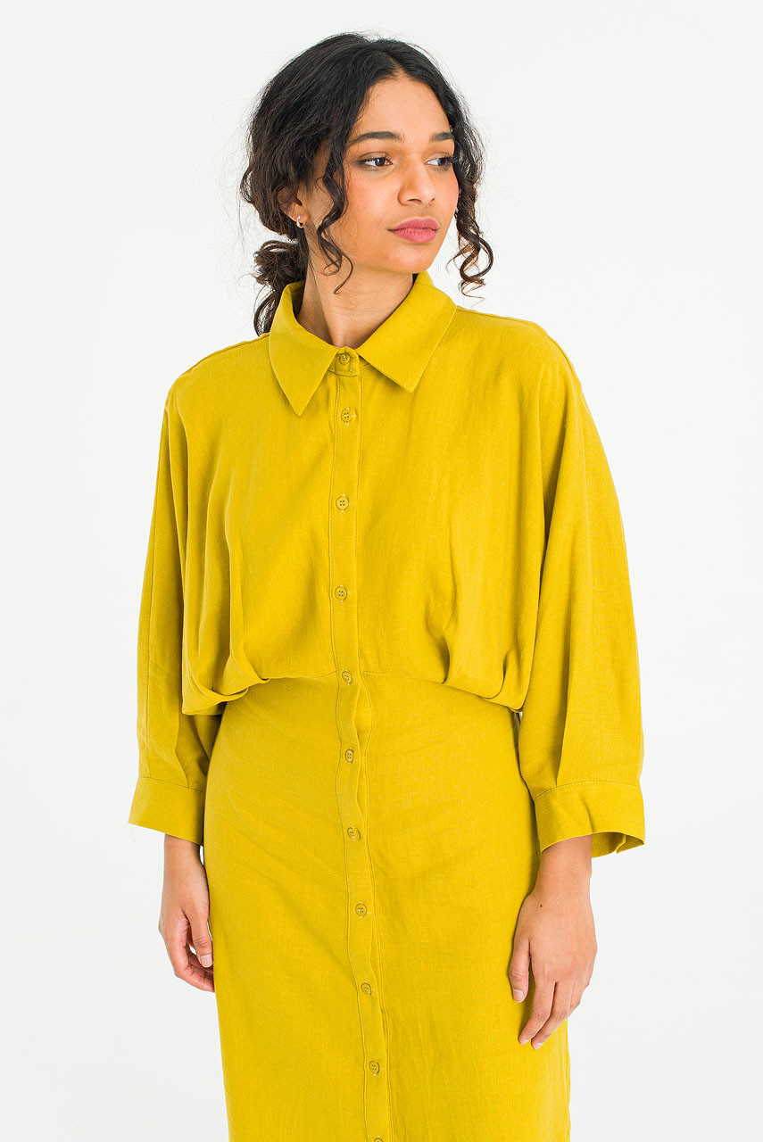 Tusci Shirt Dress, Mustard