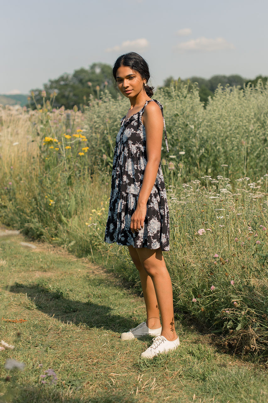 Vintage Roses Cami Dress, Navy