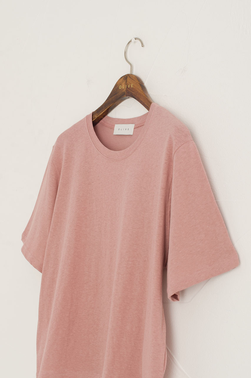 Dana Loose Fit Crop Tee, Washed Pink