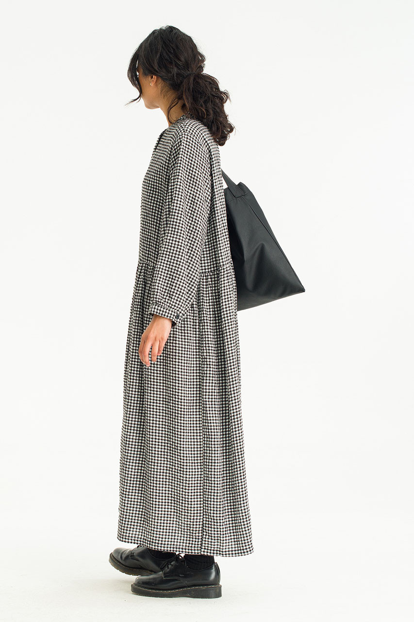 Annie Gingham Dress, Black