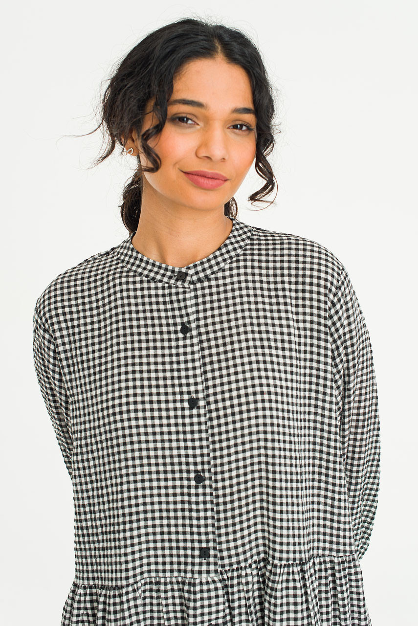 Annie Gingham Dress, Black