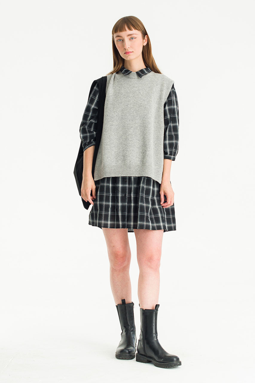 Side Ribbon Vest, Grey