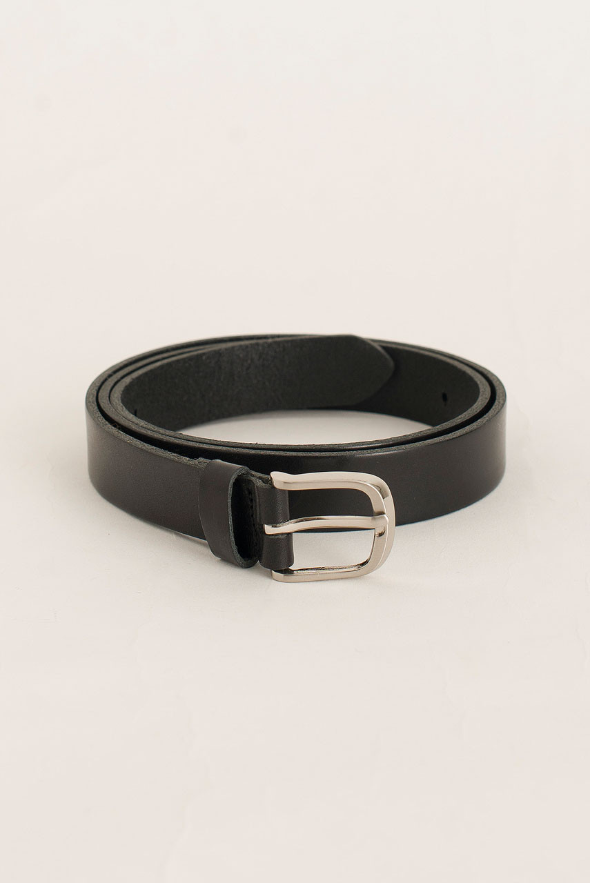 Jena Half Oval Belt, Black