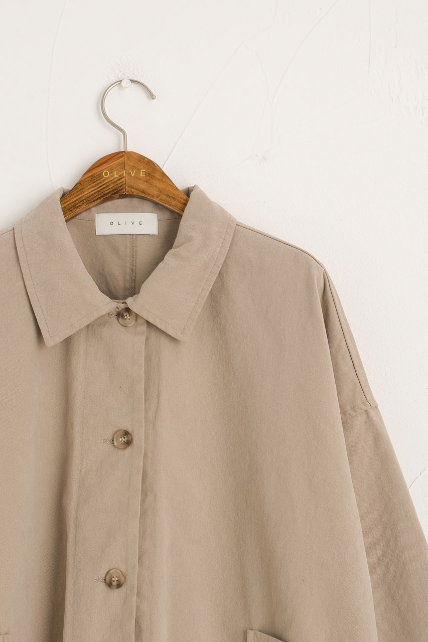 Cotton Workwear Jacket, Beige