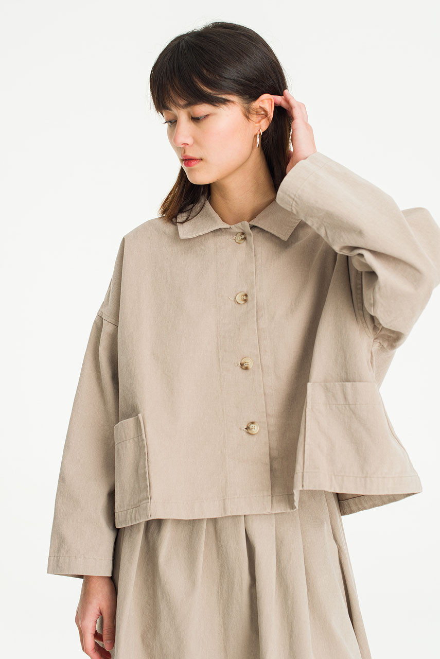 Cotton Workwear Jacket, Beige