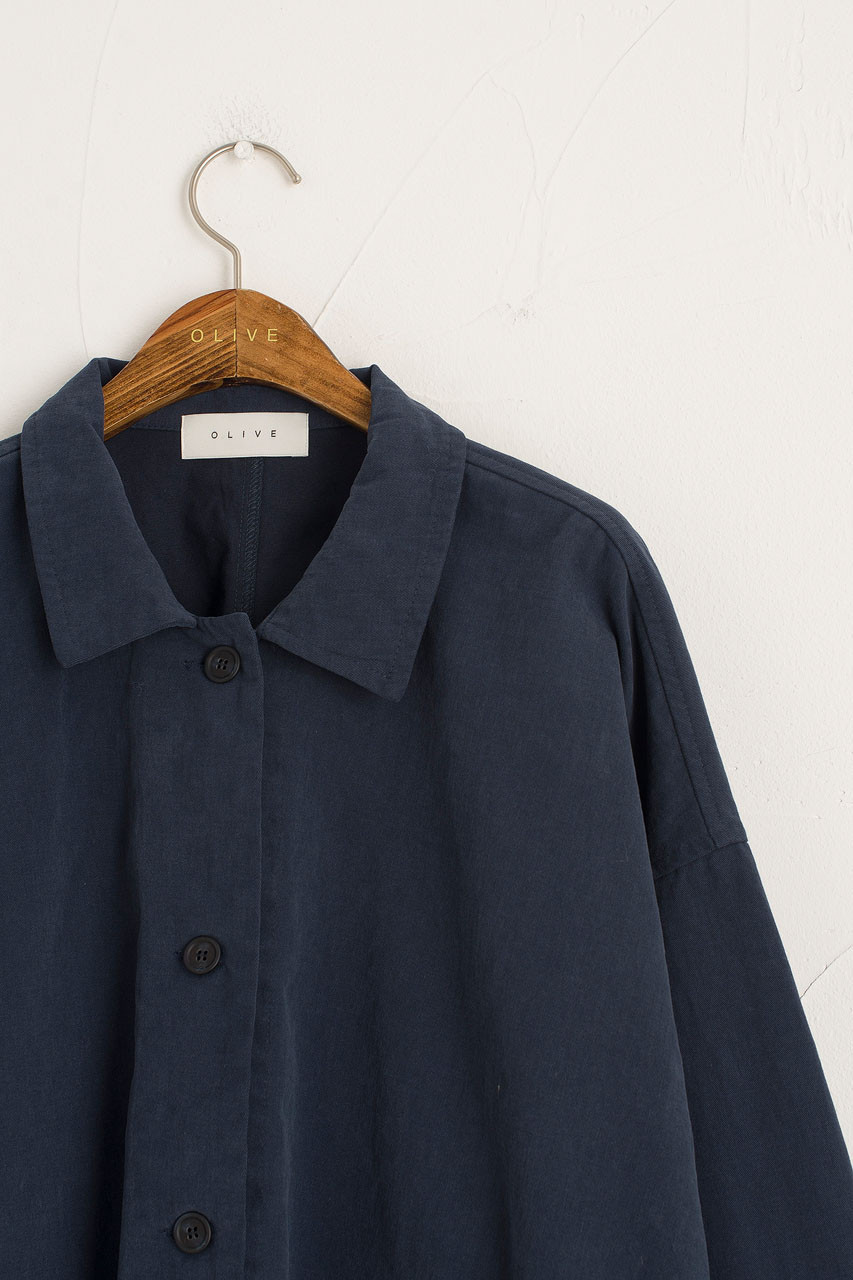 Cotton Workwear Jacket, Navy