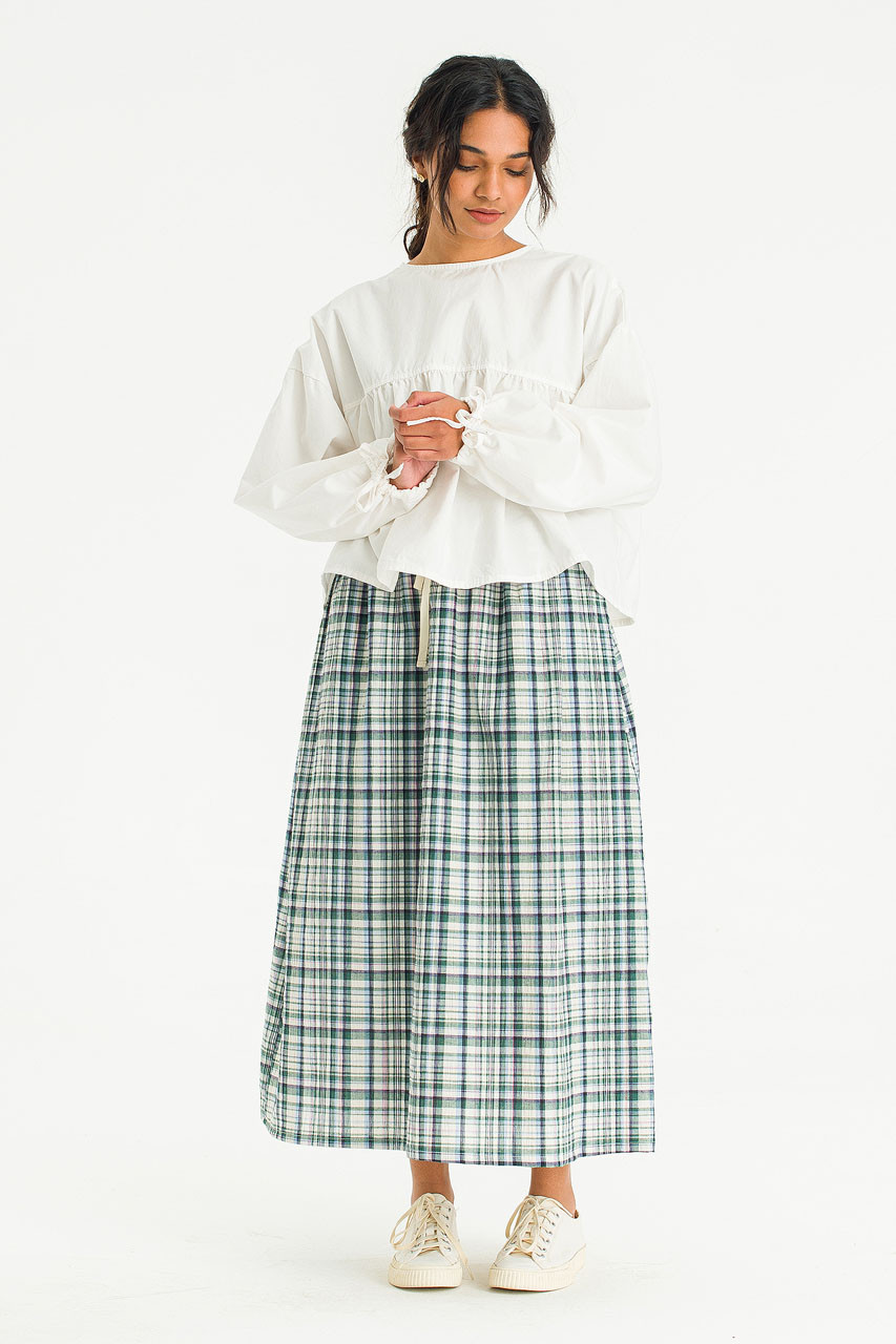 Ribbon Sleeve Balloon Blouse, Ivory