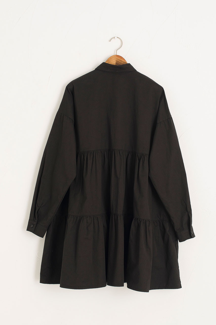 Leon Tiered Dress, Black
