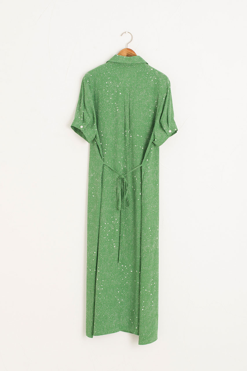 Dotty Maxi Dress, Green