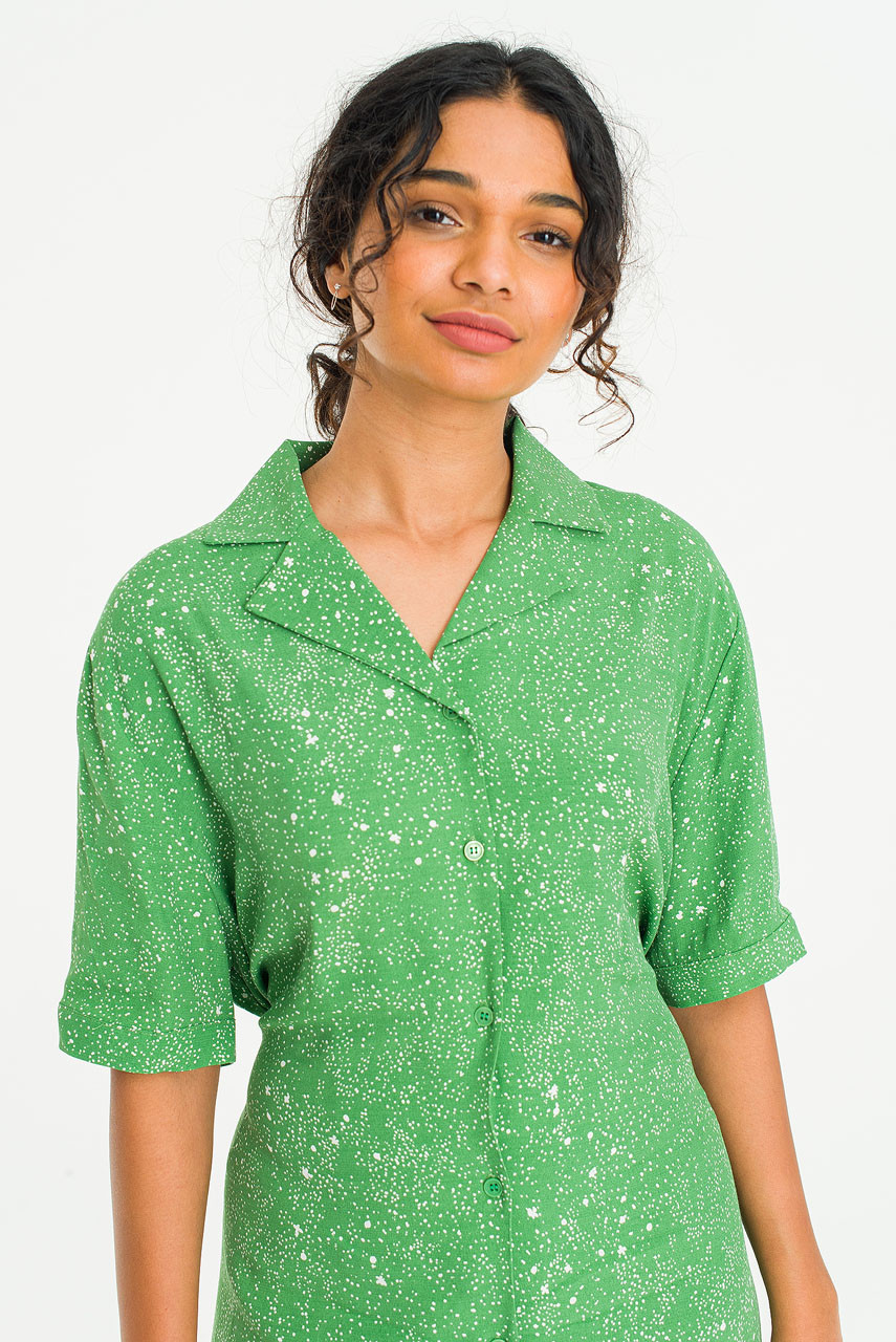 Dotty Maxi Dress, Green