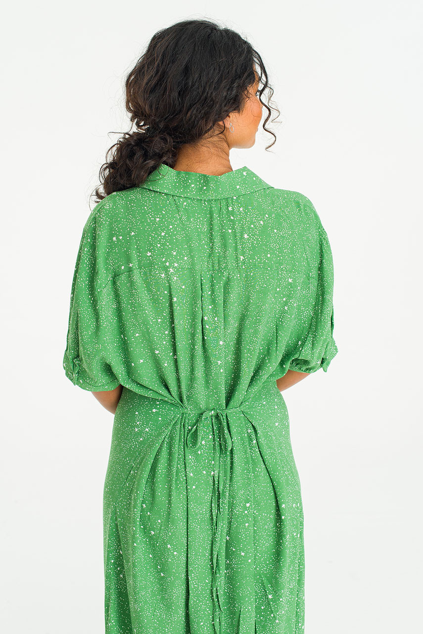 Dotty Maxi Dress, Green