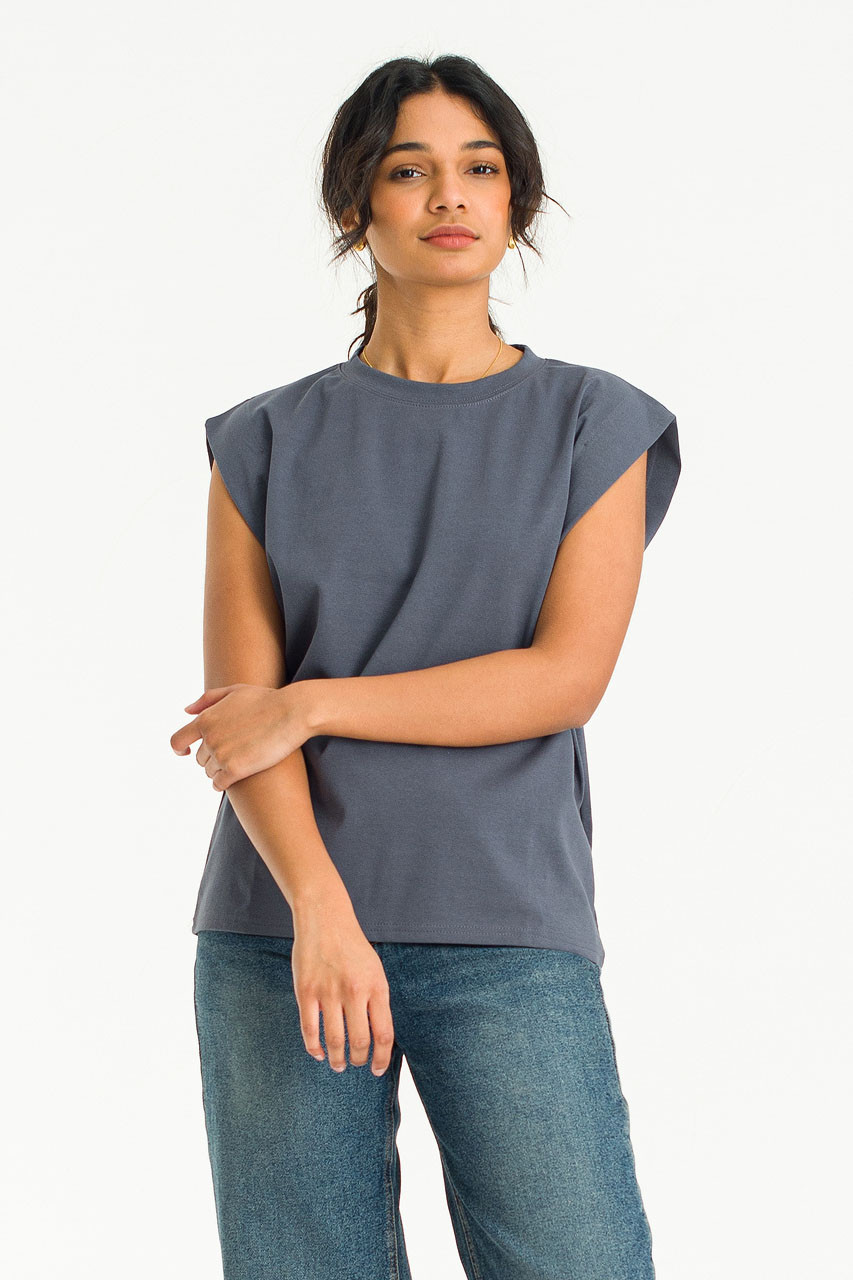 Soya Tank Top, Charcoal