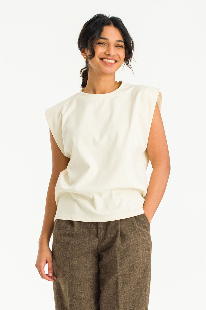 Soya Tank Top, Cream