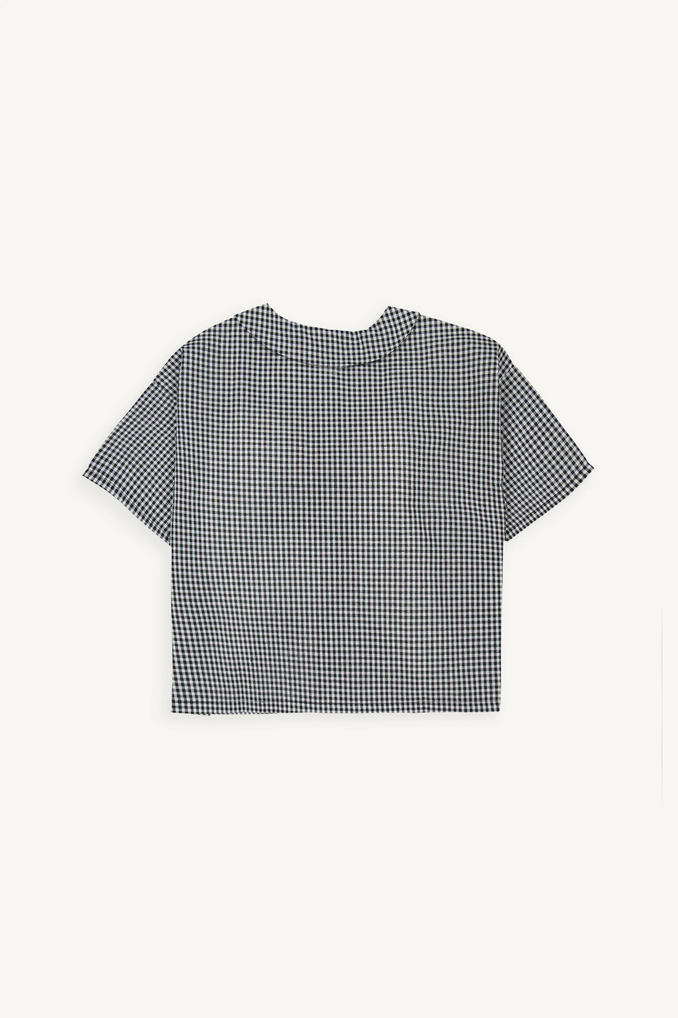 Gingham Check Collar Blouse