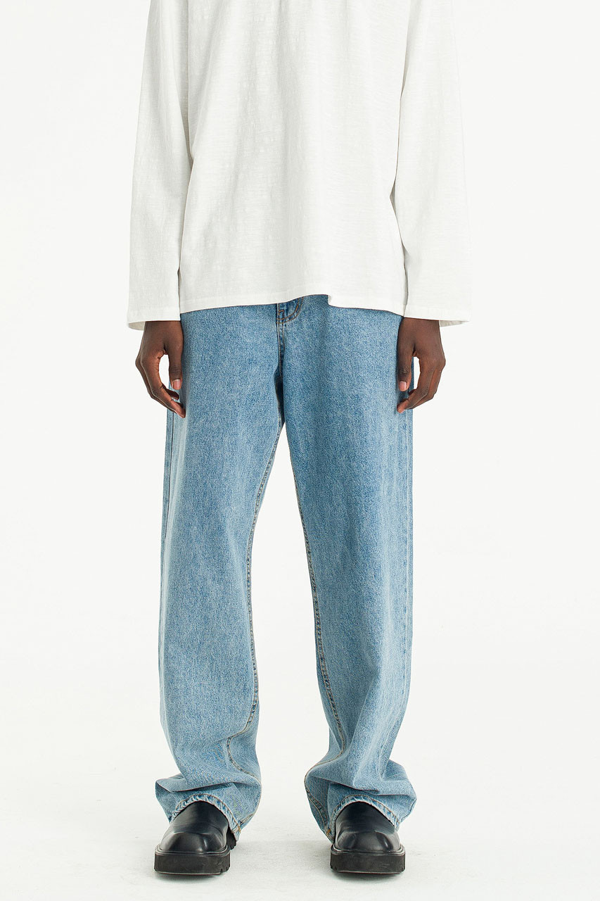 Menswear | Wide Denim Jeans, Light Blue