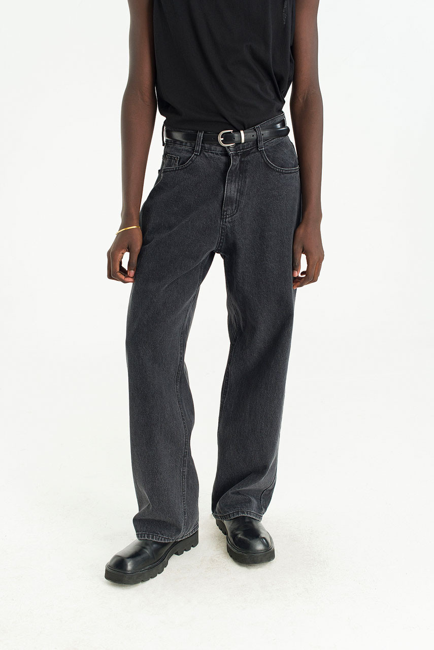 Menswear | Wide Denim Jeans, Black