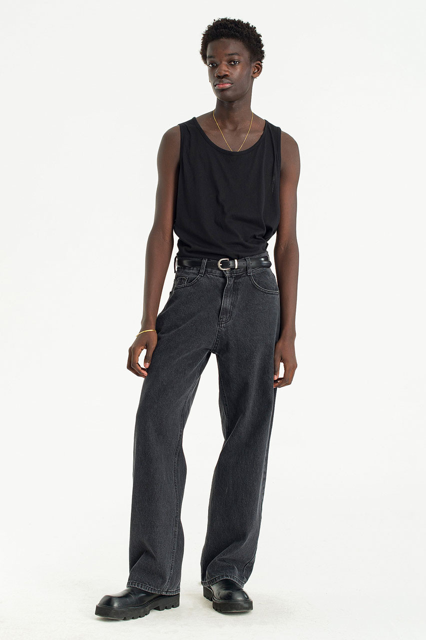Menswear | Wide Denim Jeans, Black