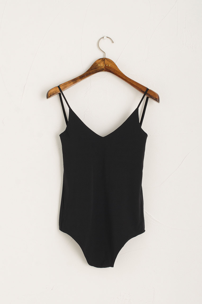 Simple Colour Swimsuit, Black