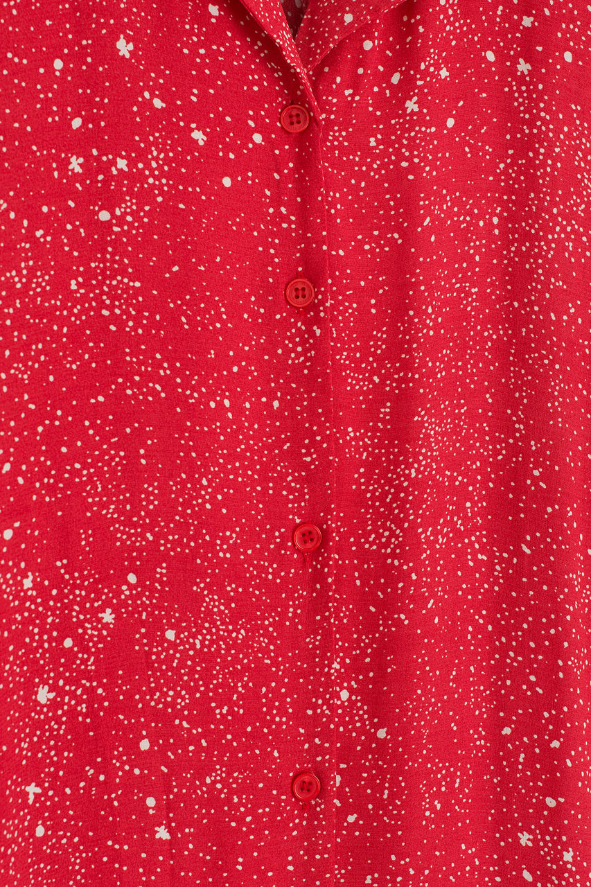 Dotty Maxi Dress, Red