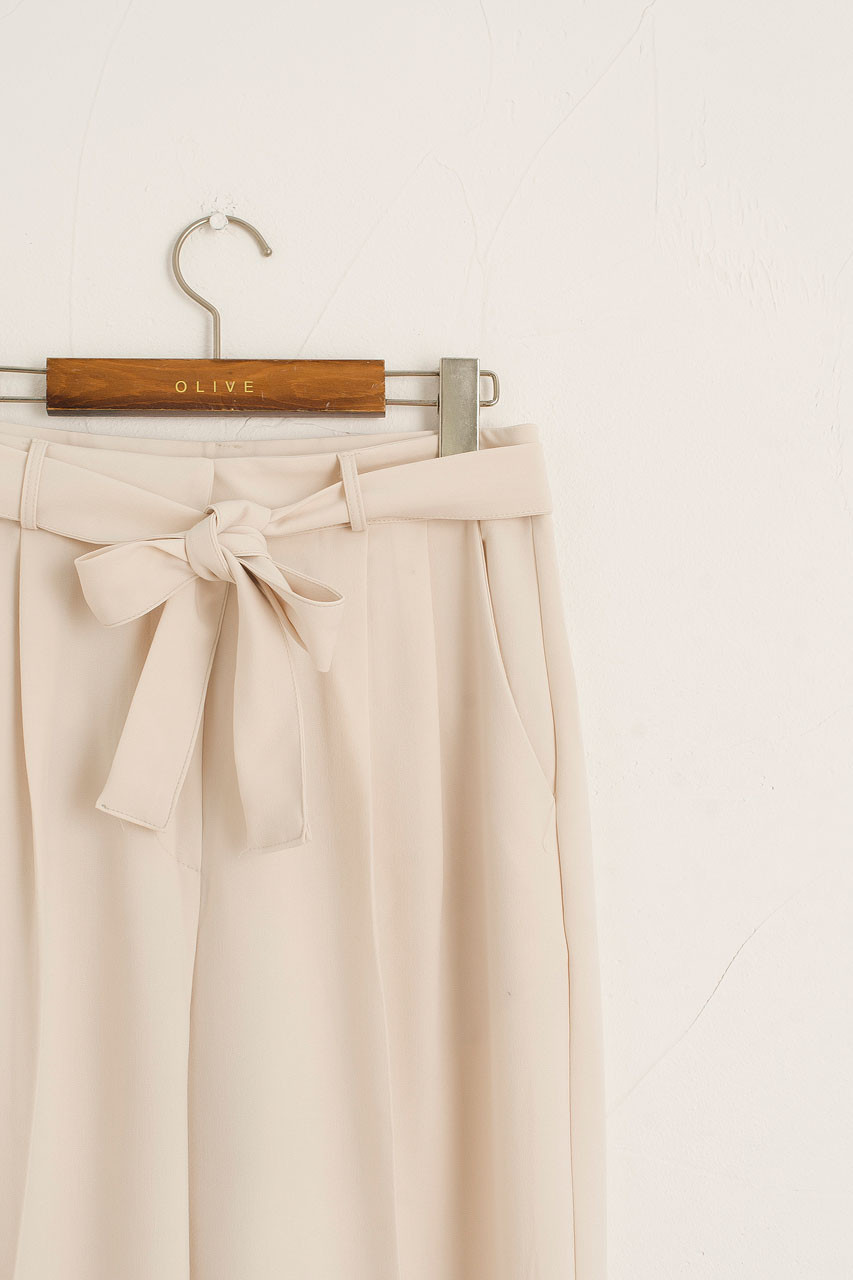 Autumn Belted Slacks, Ivory